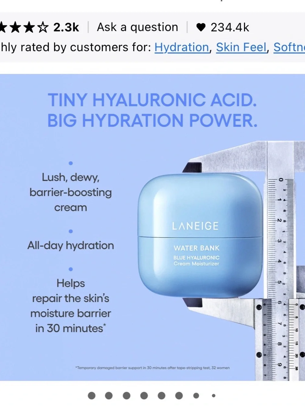LANEIGE Water Bank Blue Hyaluronic Cream Moisturizer - NWT